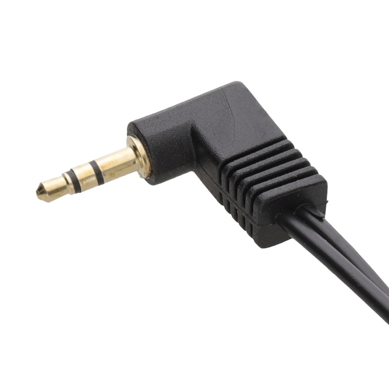 kenable Right Angle 3.5mm Stereo Jack to 2 RCA Phono