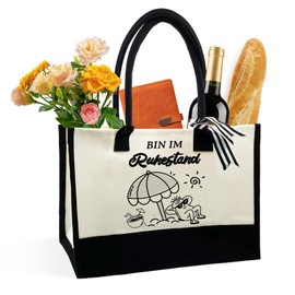 HeDaKang Gift for Wife Man Shopping Bags - Gifts Jute Bag Funny Gift for Women Men, White