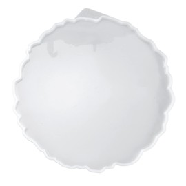 Large Round Resin Tray Mold, Irregular Silicone Serving Tray Geode Agate Mold Fruit Tray Silicone Casting Mould for Coaster, Fruit Board, Dessert Dish