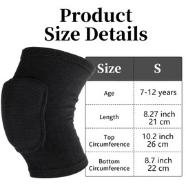 Sibba Knee Pads Children's Non-Slip Padded Foam Daily Sports Elastic Soft Knee Pads for Volleyball Dance Running Skating Basketball Football Sports Men and Women Knee Pads