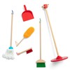 Melissa & Doug Dust Sweep Mop 6-Piece Pretend Play Set,