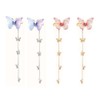 4Pcs Tassel Butterfly Hair Clips Fabric Butterfly Hairpin with Detachable