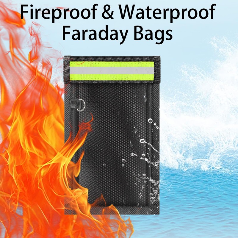 2 Pack Faraday Bags for Phones & Car Keys, Anti-Tracking