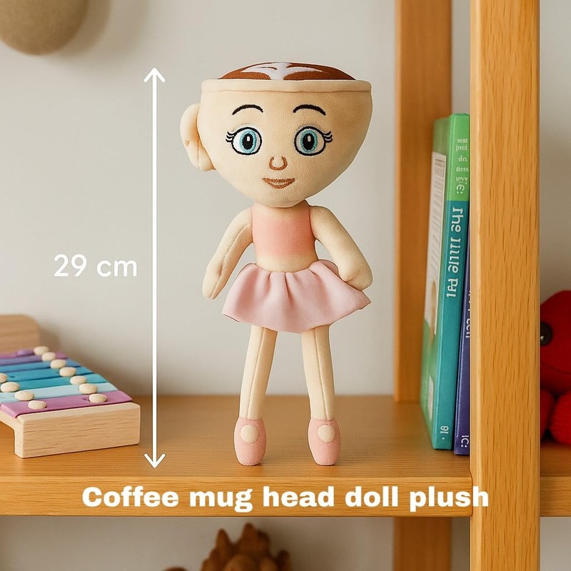 FUFUFA Ballerina Cappuccina Brainrot Plush Toy Doll