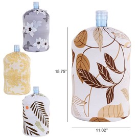 Dispensador de agua de 5 galones, cubierta de polvo de tela elástica, cubierta decorativa de barril de agua, dispensador de agua, funda protectora para botella de dispensador de agua, ideal para casa