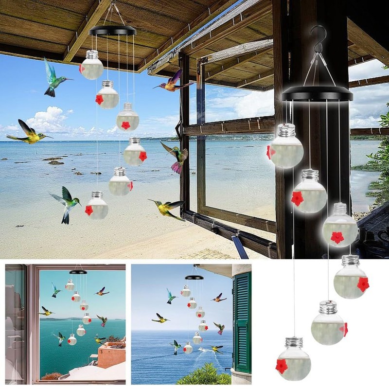 Dpaaoyer Bird Feeders, Wind Chimes Bird Feeders, Outdoors Hanging Ant
