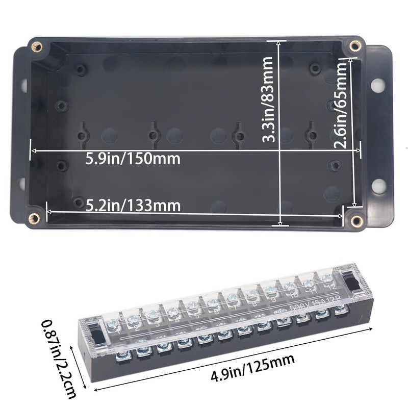 YETLEBOX Watertight Junction Box, IP67 Waterproof Electrical Project Box with