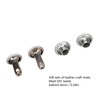 500 Sets Leather Rivets 6x8mm Iron White Round DIY Plating