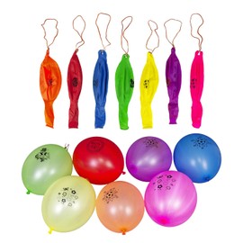 Weddecor Large Punch Balloons Assorted Color with Elastic Bands Latex Material for Kids Birthday Parties, Baby Functions, Wedding Decoration, 12 inch, 5pcs