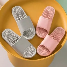 발 지압슬리퍼 실내 지압실내화 욕실화 슬리퍼 [타입/남성용 그레이] Foot Massage Slippers Indoor Acupressure Slippers Bathroom Slippers [Type/Mens Gray]