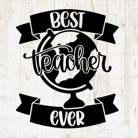 Teacher Quote Decals Sticker - Vinyl Decal for Wall Bottle Phone Car Home Bike Laptop Silhouette - Quotes for Teaching DWSV4699