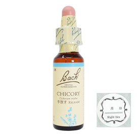Batch Flower Remedy Chicory Glycerin Type Japanese Genuine Product 0.3 fl oz (10 ml) Light Tides Start Use Sticker Set