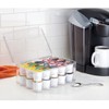 iDesign 2-Tier Coffee Pod Holder Lidded Bin, Plastic Pantry and