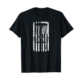 Patriotic Disc Golf American Flag Distressed T-Shirt