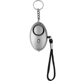 Personal Alarms For Women, Reusable Police Approved 140DB LOUD Security Alarms Keychain with LED Light, Small Personal Safety Alarm Keyring Key Chain For Women Girls Kids And Elderly (Silver)
