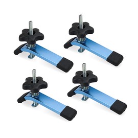 POWERTEC 71168-P2V T-Track Hold Down Clamp, 5-1/2" L x 1-1/8" W, 4 Pack, T Track Clamps for Woodworking