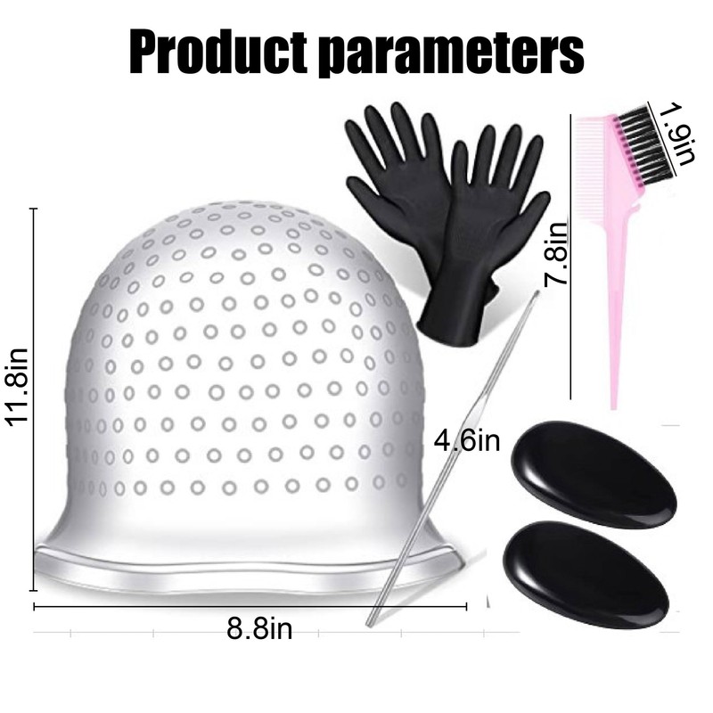KGDUYC Highlight Cap, Highlight Foil, Bleaching Powder Set, Highlight Set,