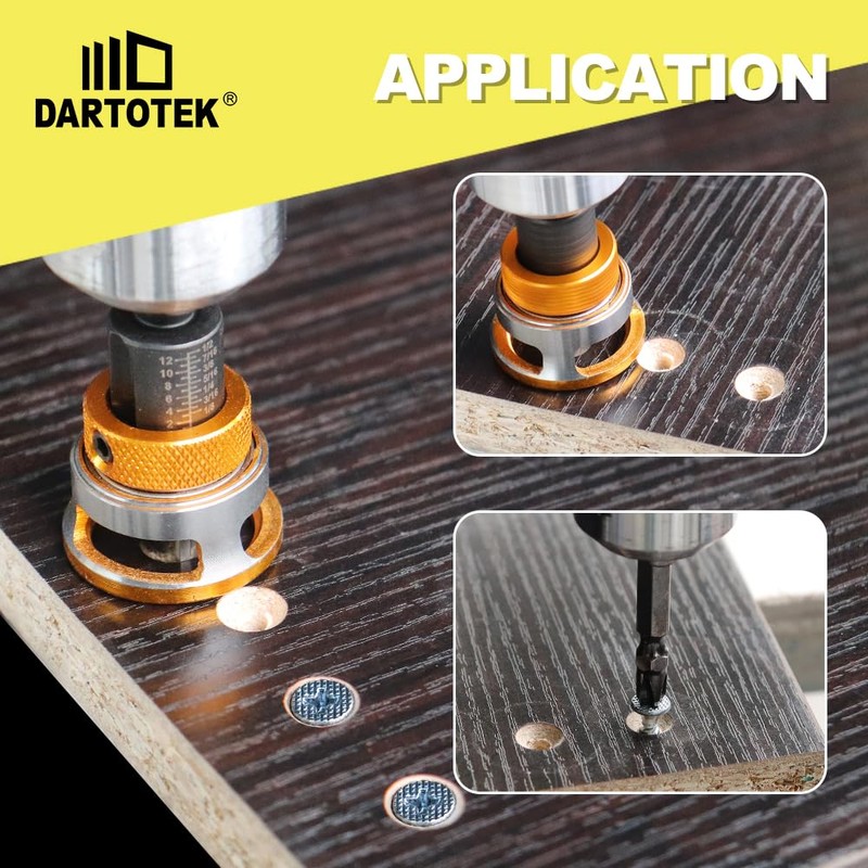 DARTOTEK Countersink Drill Bit Set - HSS M2 Counter Sink