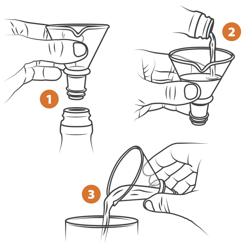 Final Touch Bottle-Top Jigger Stoppers, Set of 4 (FTA7037)