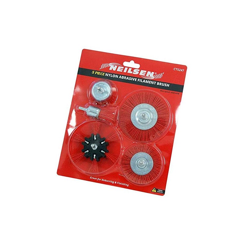 5 Piece Nylon Abrasive Filament Brush Set