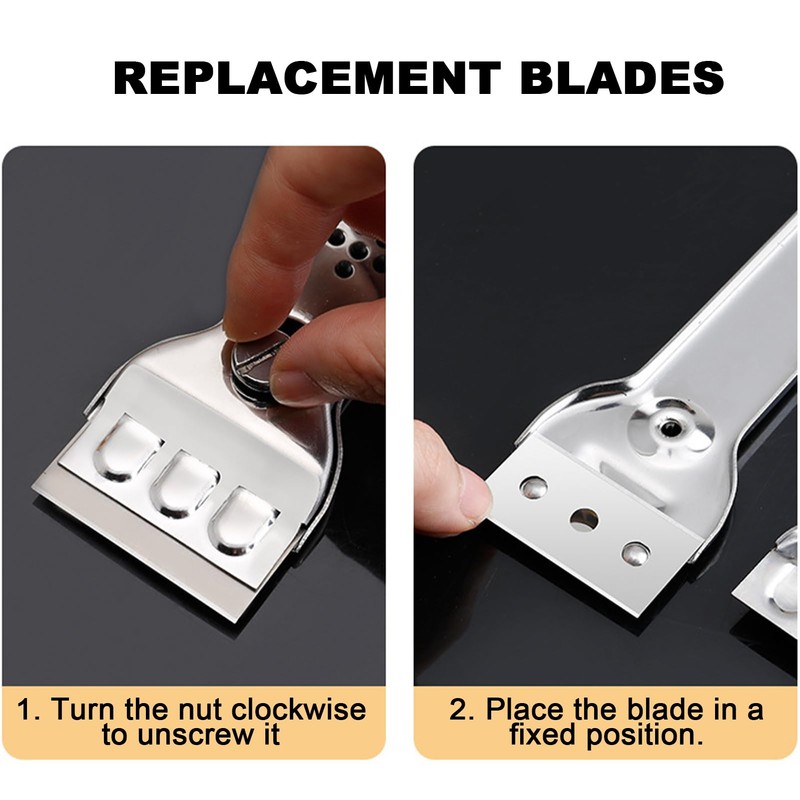 15pcs Hob Scraper Replacement Blades Ceramic Hob Scraper Metal Scraper