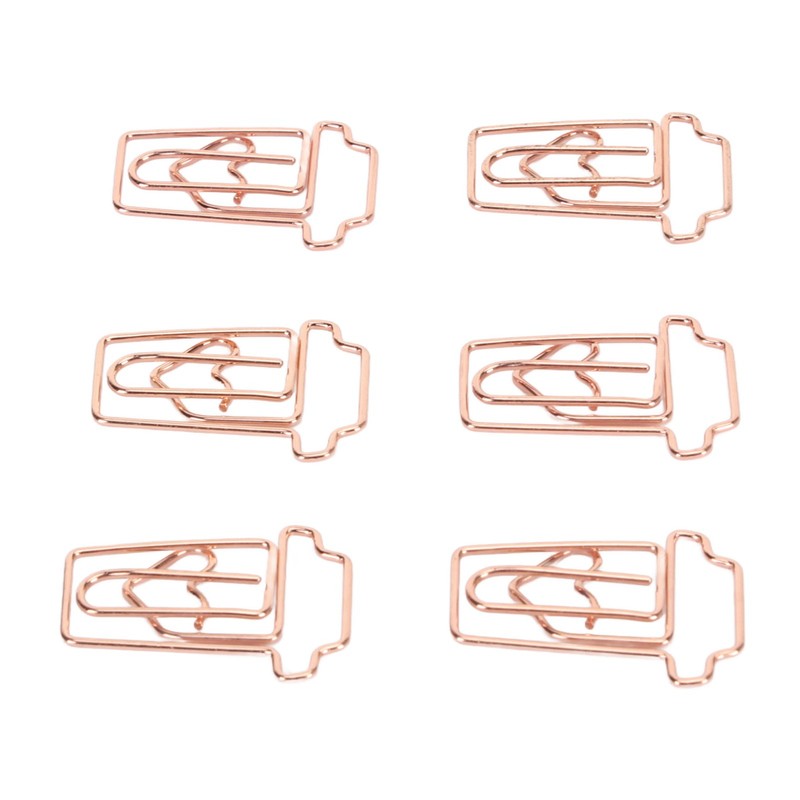 100pcs Paper Clips Innovative Cute Rose Coffee Cup Shape Reusable