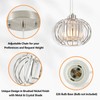 XSDeTu Brushed Nickel Pendant Light Fixtures, Modern Crystal Hanging Ceiling