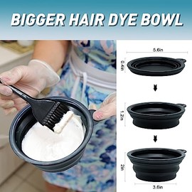 Xarchy 10 Pc Hair Bleach Kit - Hair Coloring Products With Dye Brush, Color Bowl, Earmuffs, Clip for Salon Bleaching & Highlighting