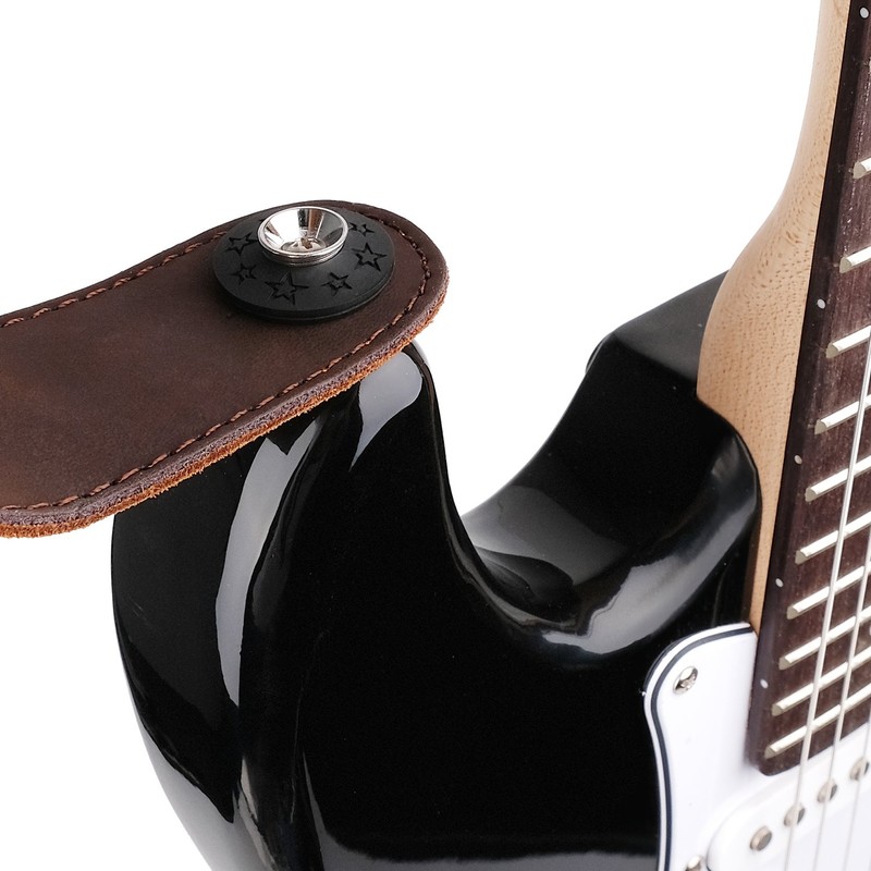 Anwenk Guitar Strap Locks Premium Strap Blocks Guitar Protector Black,