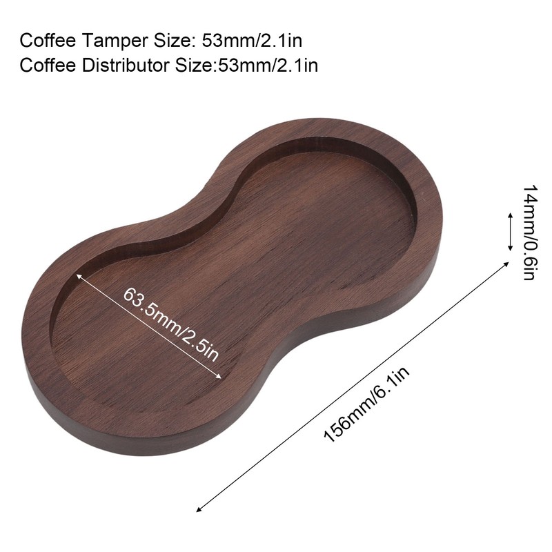 Coffee Hammer Tamping Kit Walnut Stainless Steel Tamper Distributor Set