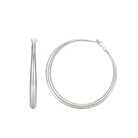 Large Hoop Earrings for Women - 14k Real Gold/Rose Gold/Silver Plated with 925 Sterling Silver Post Chunky Hoops Earrings - Lightweight & Hypoallergenic Big Thick Hoop Earrings (silver 30)