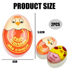 2 Pack Color-Changing Egg Timer for Perfect Boiled Eggs - Heat Sensitive Kitchen Gadget for Soft, Medium, and Hard Boiling - Fun & Precise Cooking Tool