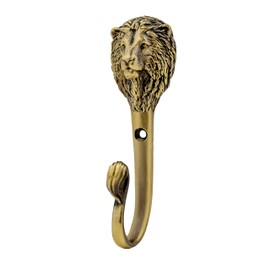 TUTURA LUTSS Lion Clothes Hanger Storage. Handmade. for Kitchen Living Room Bathroom Bars Hotels. Rack Hangers for Hanging Coats Towels Keys Hats Purse Backpacks. Unique Design. Vintage. Brass