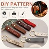 50 Pcs Leather Keychains, PU Leather Keychain Blanks, Key Chains