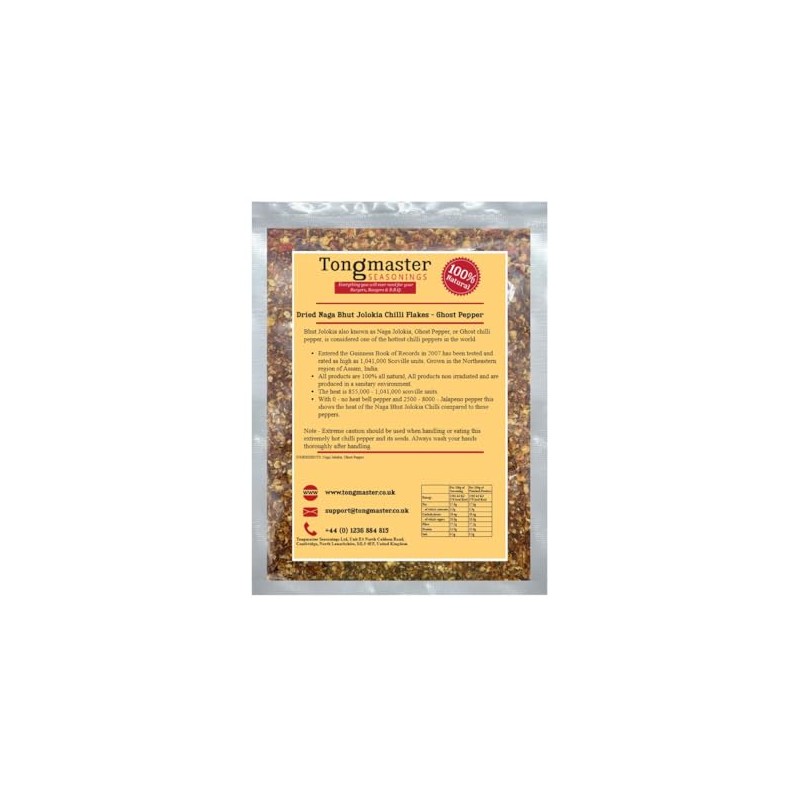 Dried Naga Bhut Jolokia Chilli Flakes - Ghost Pepper -