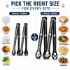 Black Cat Paw Food Tongs 4 Pack, 304 Stainless Steel,