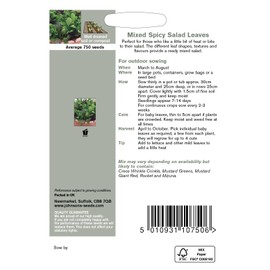 Johnsons 11230 Vegetable Seeds, Mixed Spicy Salad Leaves