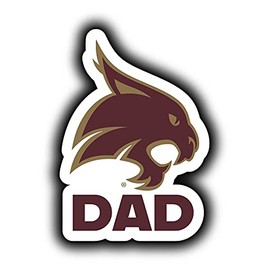 R and R Imports Texas State Bobcats 4-Inch Proud Dad Die Cut Decal