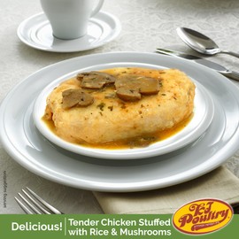 Kosher Stuffed Chicken Breast Rice, MRE Meat Meals Ready to Eat, Gluten Free (6 Pack) Prepared Entree Fully Cooked, Shelf Stable Microwave Dinner - Travel, Military, Camping, Emergency Survival Food