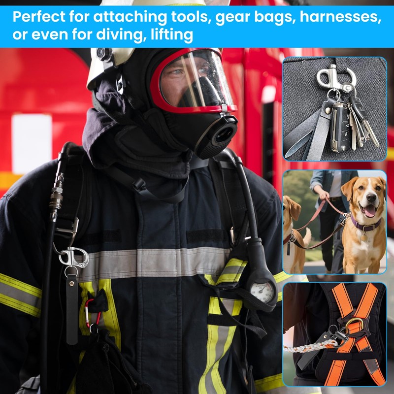 SCBA Mask Quick Release Shackle with Handle, Firefighter Snap Shackle