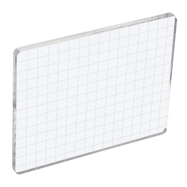 PATIKIL 6" x 5" Acrylic Stamp Block, Clear Stamping Block