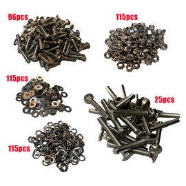 LisylineAuto 120pcs Steel Bolt and 115pcs Nut Kit and 230pcs Spacers for Peterbilt Grille Surround Bolt Nuts Washers Kit Replacement for Peterbilt 379 378 Grill Surround Hood Hardware