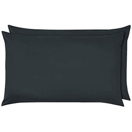 CreationSmart Luxury Bedding 100% Egyptian Cotton 40CM/16 Extra Deep Fitted Sheets (Charcoal, PillowCase Pair)