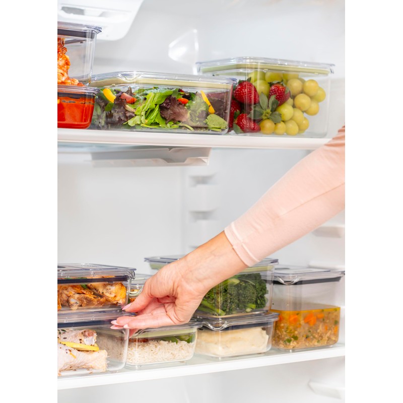 Prepara LatchLok Click 14.5 Cup Food Storage Container, Sage