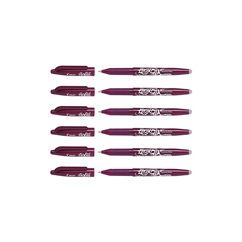 Pilot Frixion Ball 07 Erasable Rollerball Pens Medium Point Burgundy