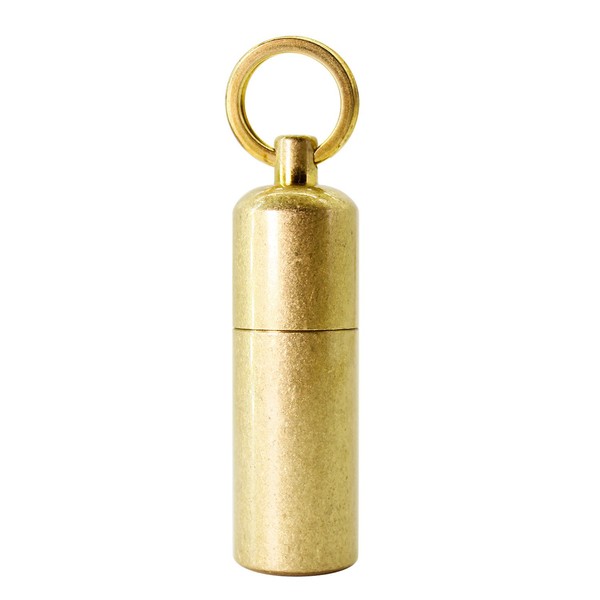 PPFISH Mini Brass Lighter - EDC Peanut Lighter Keychain - Waterproof Fire Starter Especially for Survival and Emergency Use