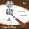 54mm Espresso Double Spouts Portafilter with 3 Ear, Espresso Accessories,Stainless