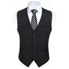 HISDERN Suit Vests for Men Formal Elegant Vest Cotton Plain