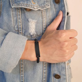 desdemona Christian Bible Verse Colossians 3:17 inspirational Encouragement Gifts Faith Bracelet, Engraved Stainless Steel Adjustable Wristband Jewelry Cross Bracelet ,Rope ID Bracelet Wristband For Men and Women