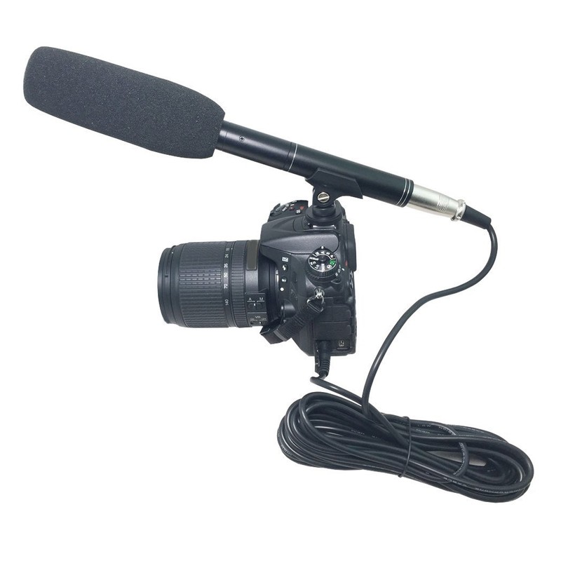 XLR Shotgun Condenser Microphone Professional Cardioid Mini Shotgun Condenser Mic